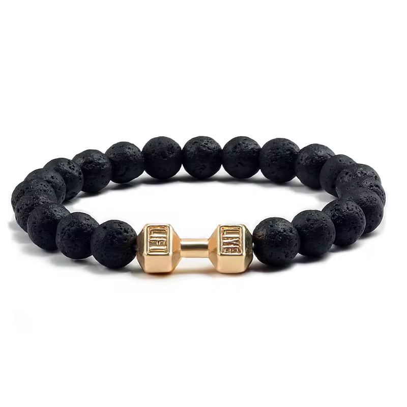 🔥 "Volcanic Stone Bracelet – Fitness Charm for Men & Women" 💥