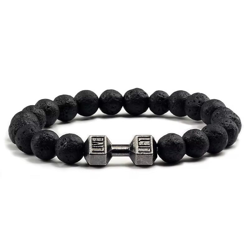 🔥 "Volcanic Stone Bracelet – Fitness Charm for Men & Women" 💥