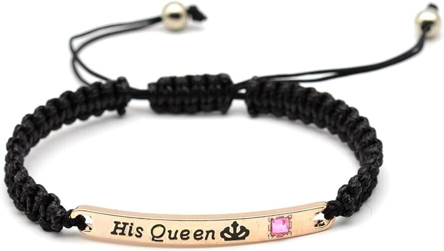 "You my king You my queen" - matching couple bracelet