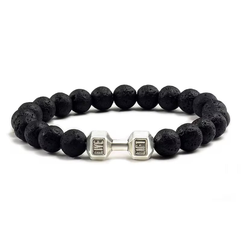 🔥 "Volcanic Stone Bracelet – Fitness Charm for Men & Women" 💥